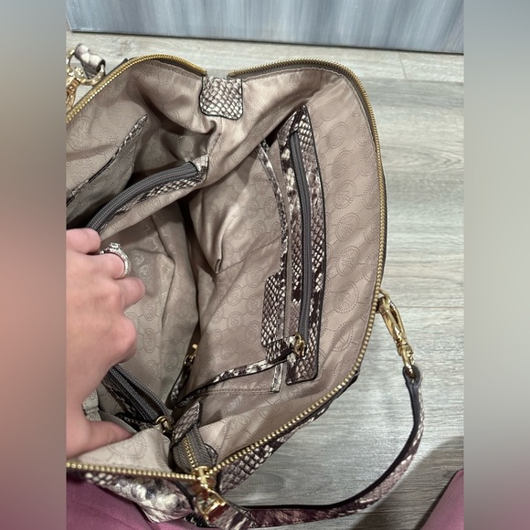 Michael Kors Large Embossed Leather Satchel Snakeskin - Picture 7 of 11